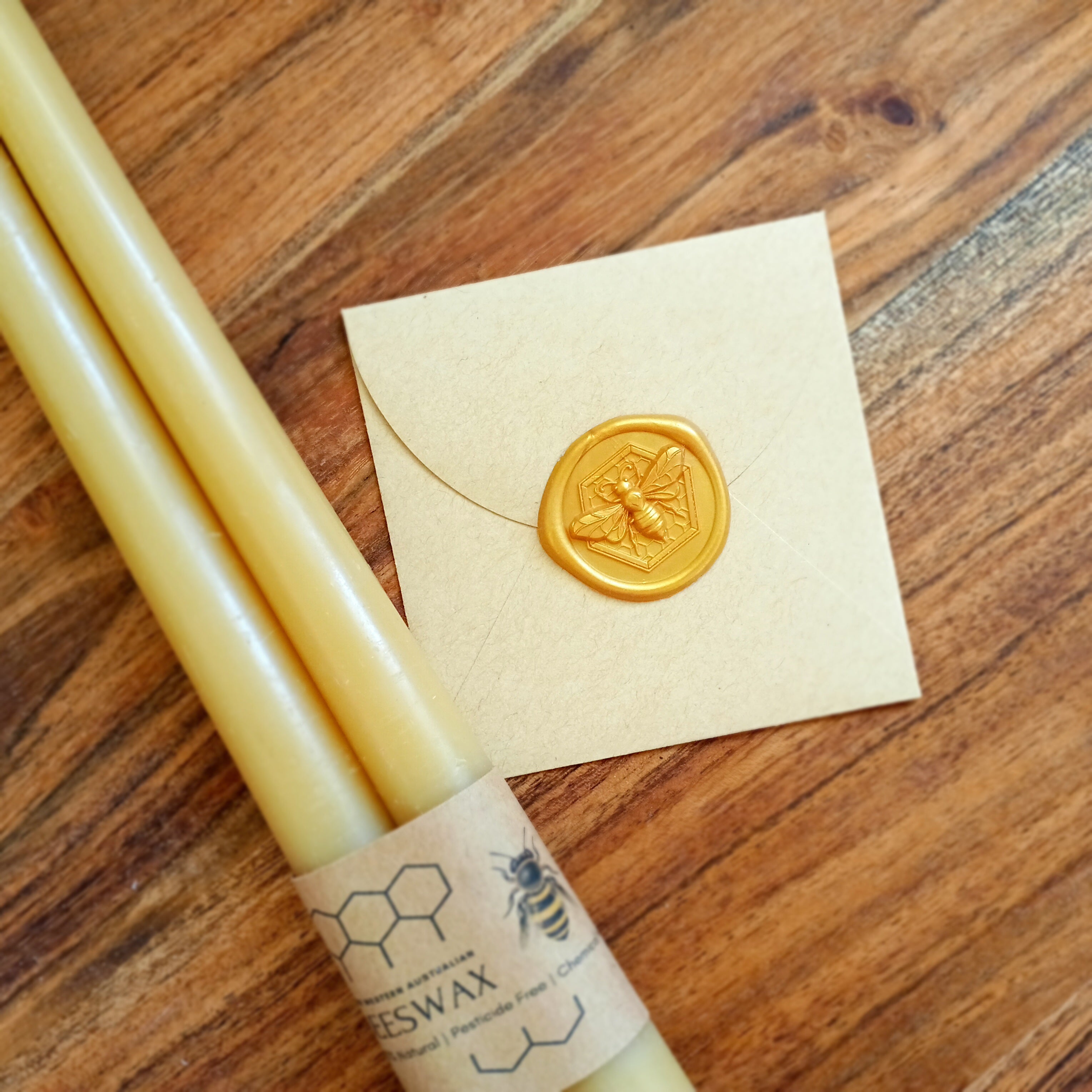 Beeswax Candlestick- 28 cm | 100% Australian